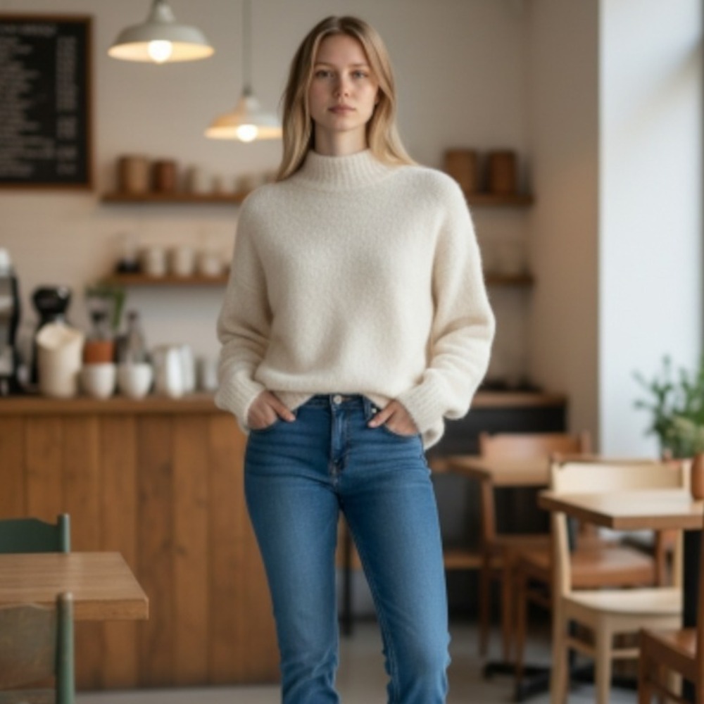 Madewell Cream Crew Neck Sweater